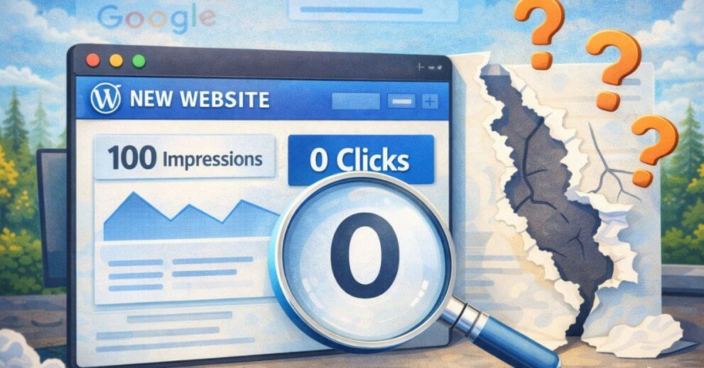 Why New Websites Get Impressions but No Clicks